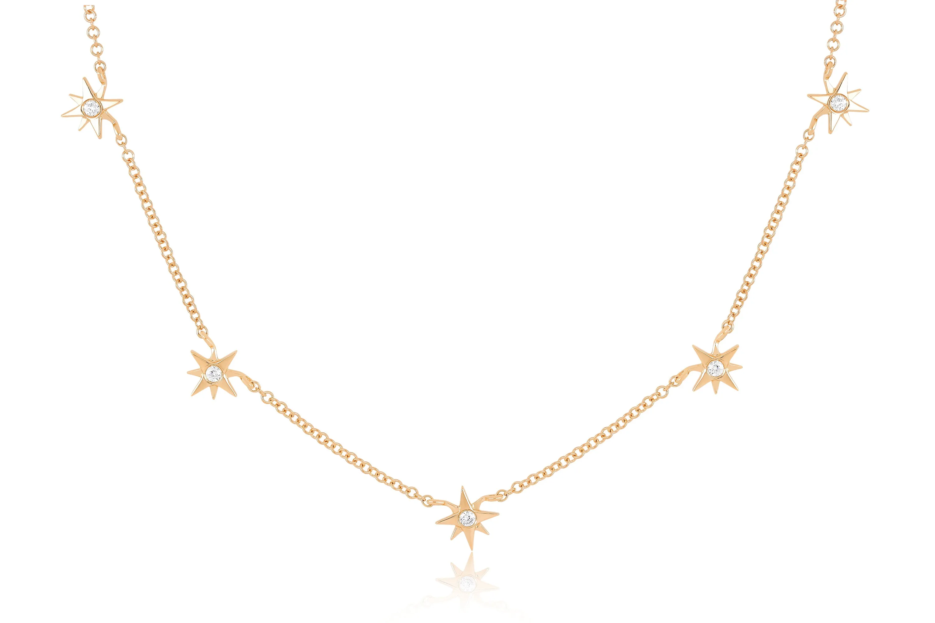 5 Diamond Starburst Necklace sold by EF Collection product image thumbnail 3