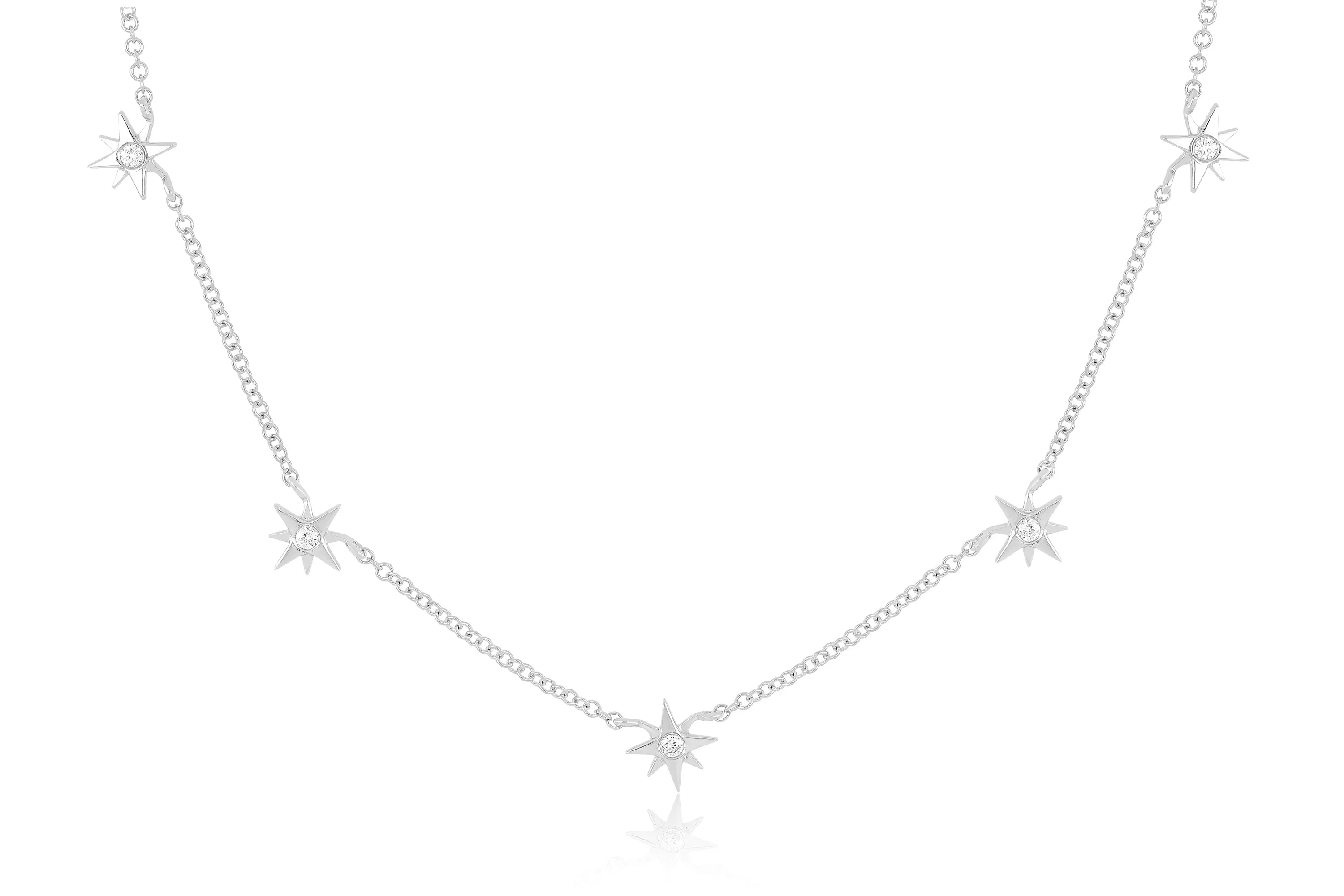 5 Diamond Starburst Necklace sold by EF Collection product image thumbnail 4
