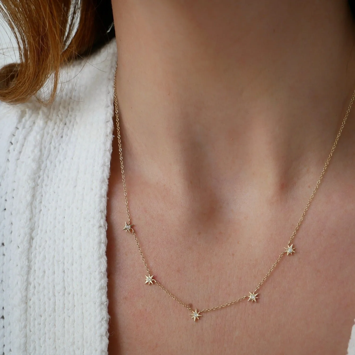 5 Diamond Starburst Necklace sold by EF Collection product image thumbnail 2