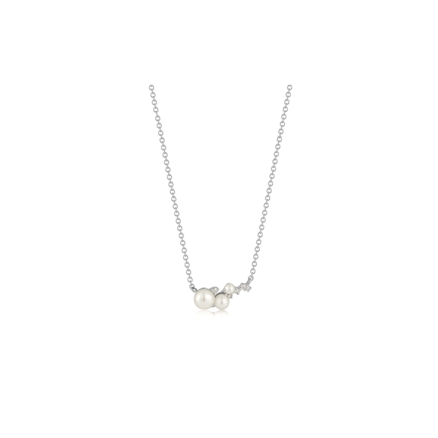 Diamond & Pearl Necklace sold by EF Collection product image thumbnail 4