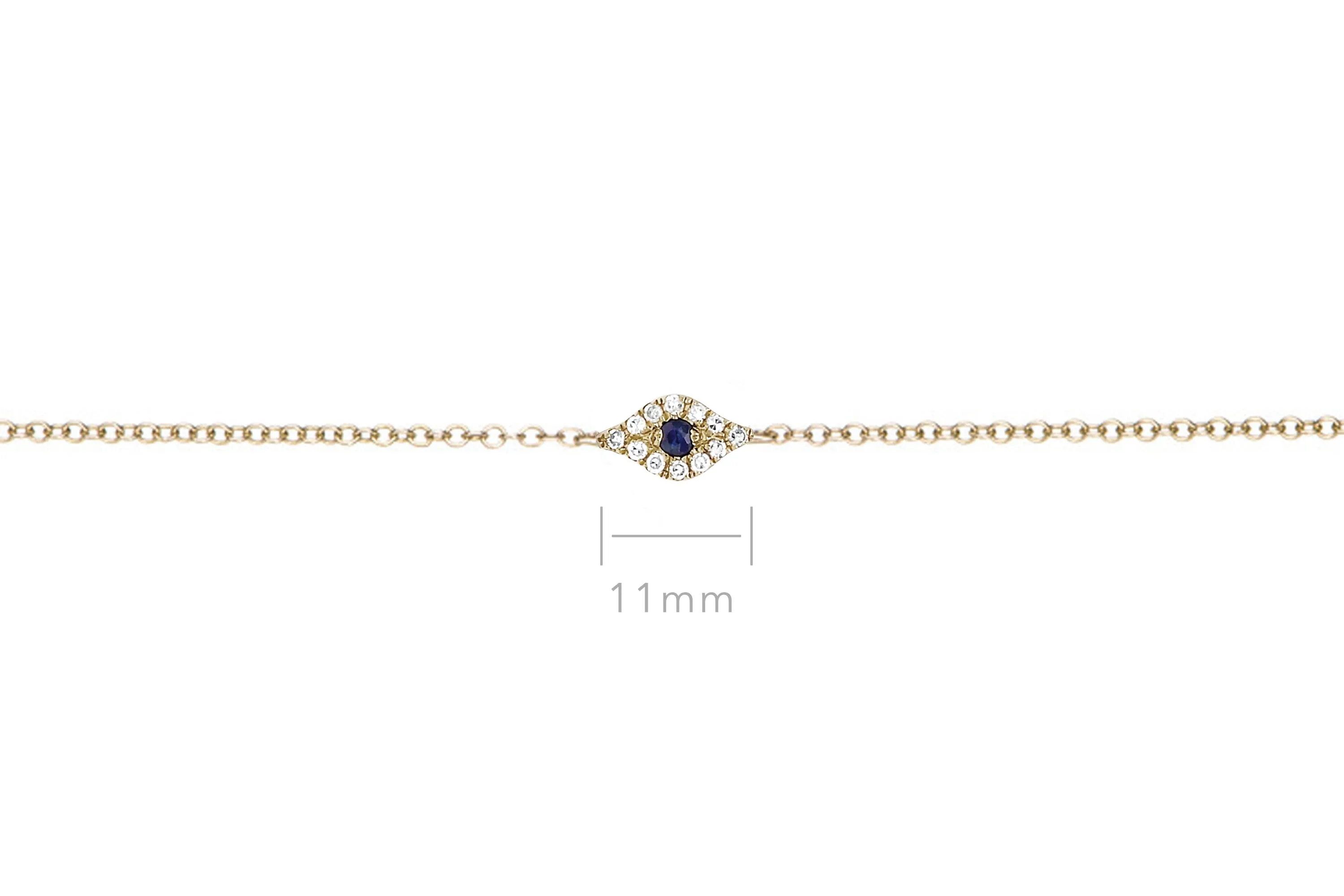 Diamond Evil Eye Chain Bracelet sold by EF Collection product image thumbnail 5