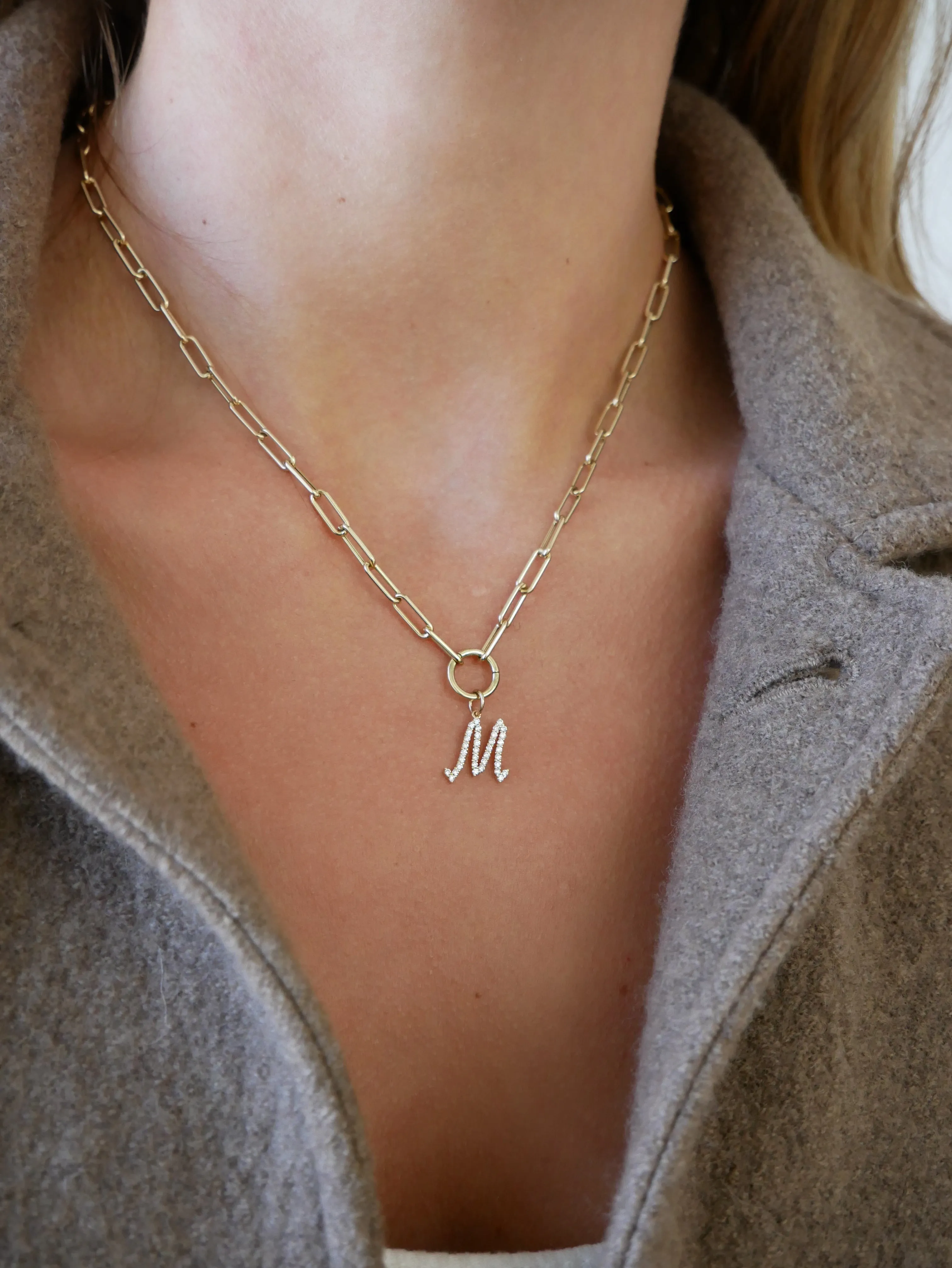 Lola Enhanced Jumbo Initial Chain Necklace sold by EF Collection product image thumbnail 2