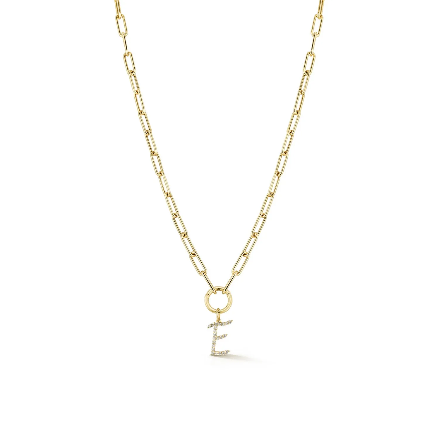 Lola Enhanced Jumbo Initial Chain Necklace sold by EF Collection