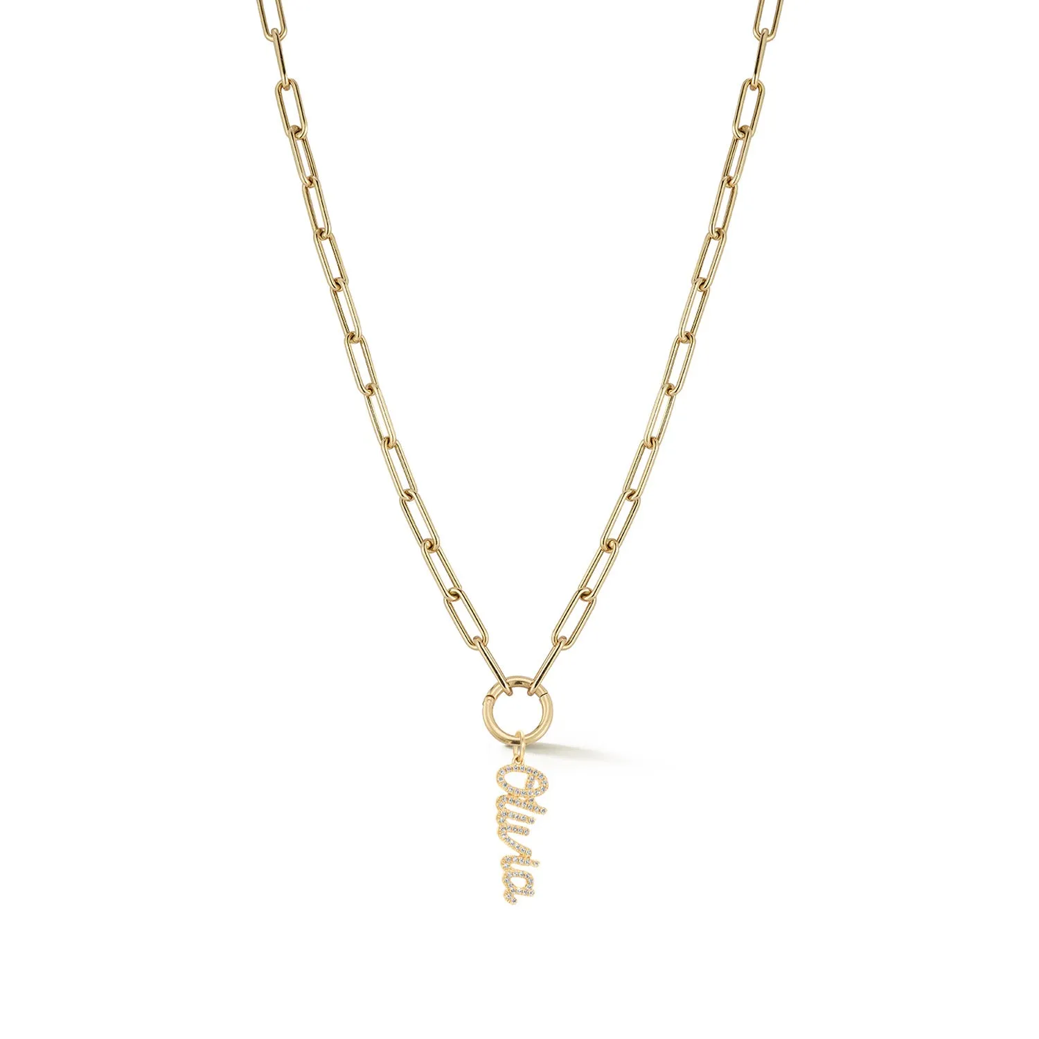 Lola Enhanced Script Name Chain Necklace sold by EF Collection