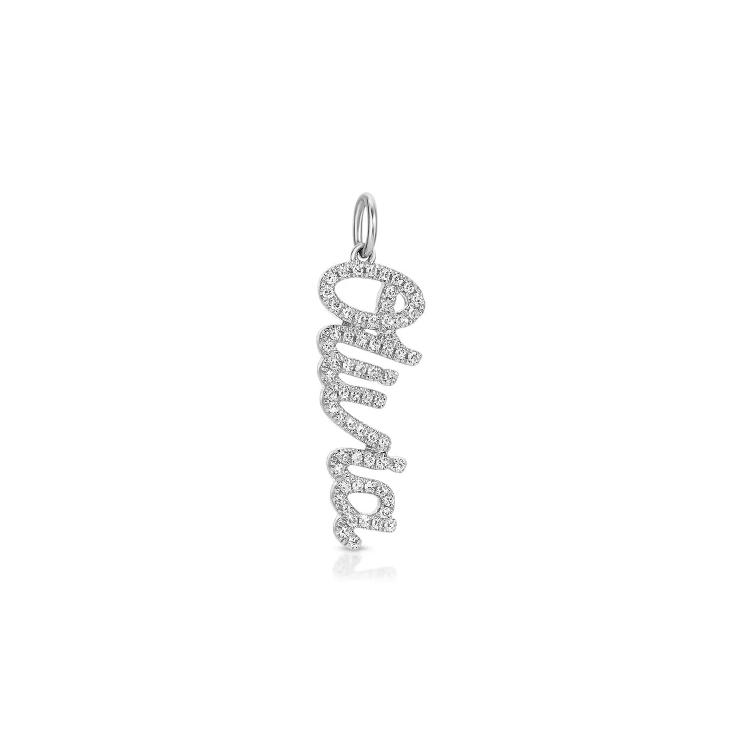 Diamond Script Name Charm sold by EF Collection product image thumbnail 3