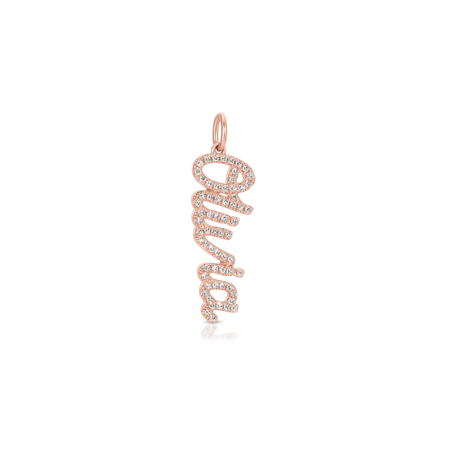Diamond Script Name Charm sold by EF Collection product image thumbnail 4