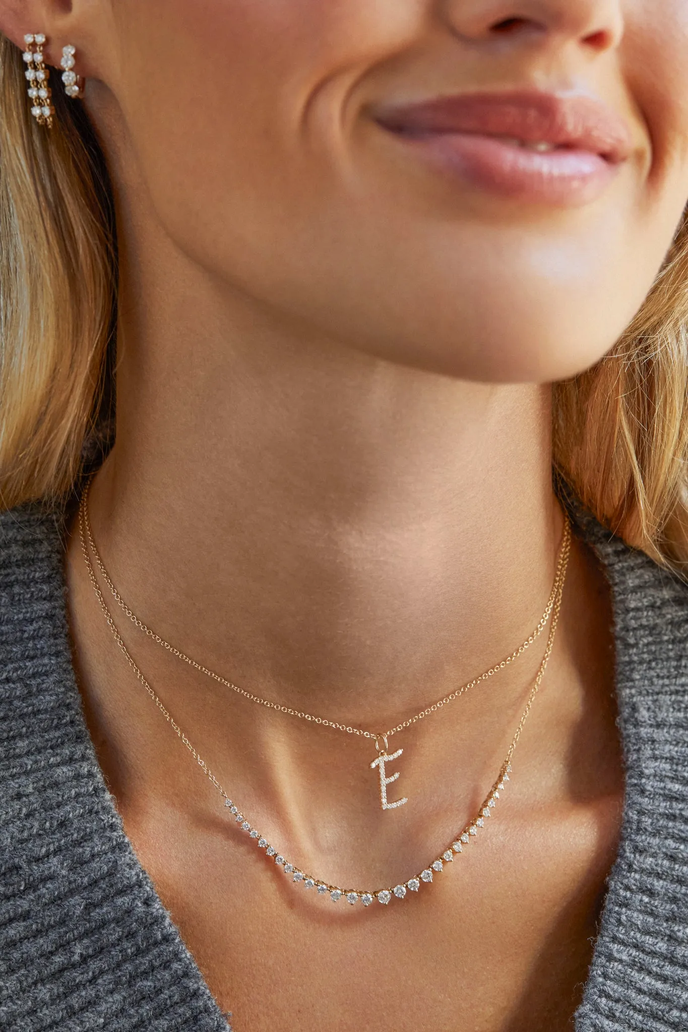 Gold Every Length Initial Chain Necklace sold by EF Collection product image thumbnail 2