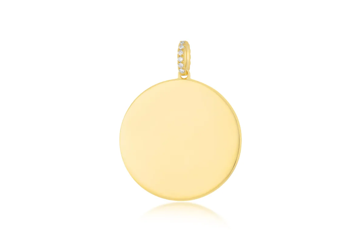 Gold Jumbo Disc Charm sold by EF Collection