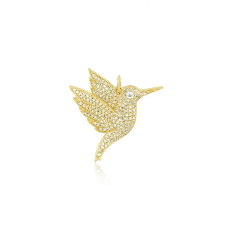 Pavé Diamond Hummingbird Charm sold by EF Collection