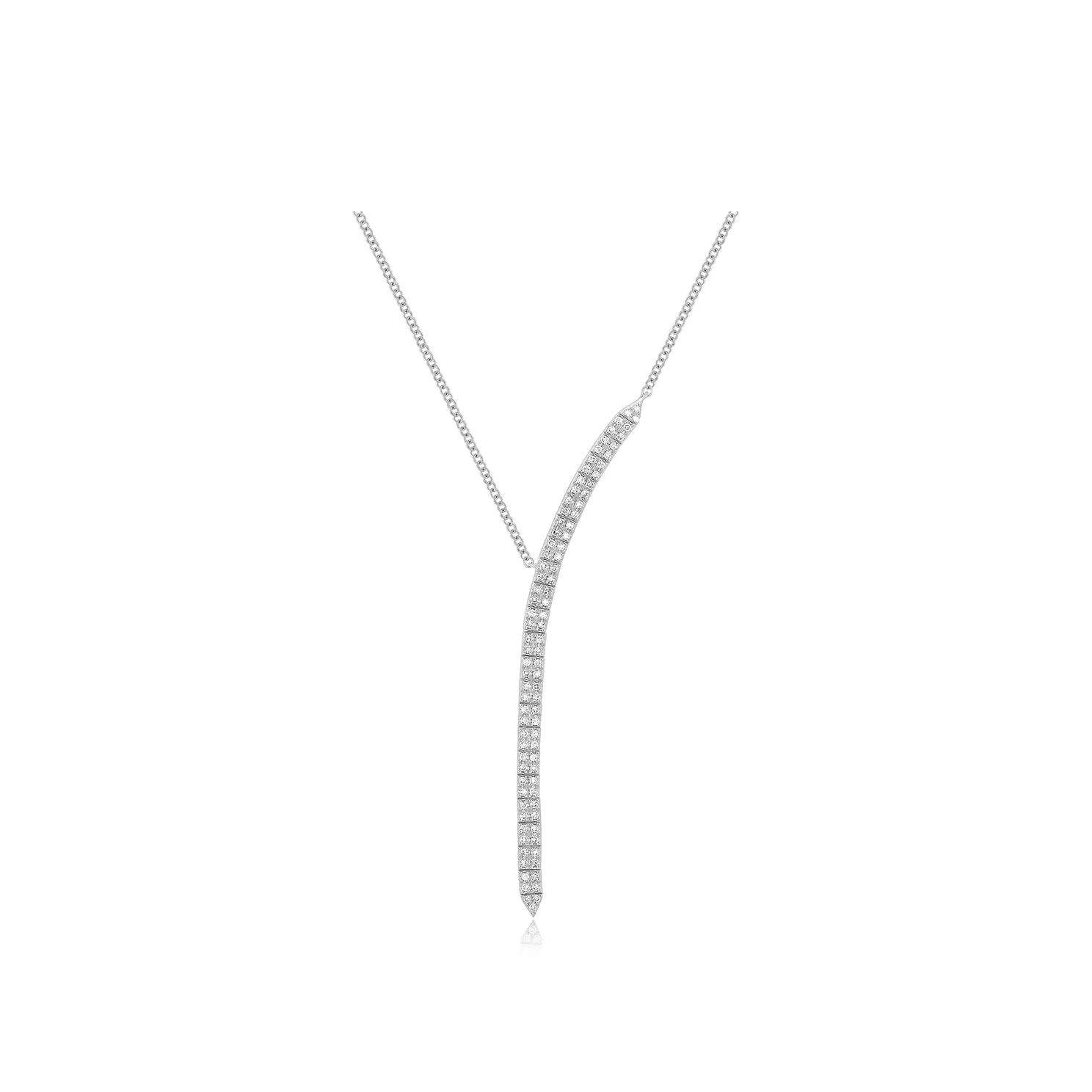 Diamond Double Row Waterfall Necklace sold by EF Collection product image thumbnail 4