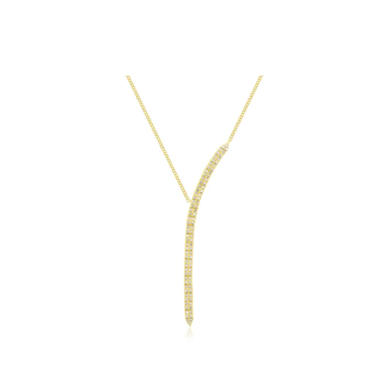 Diamond Double Row Waterfall Necklace sold by EF Collection