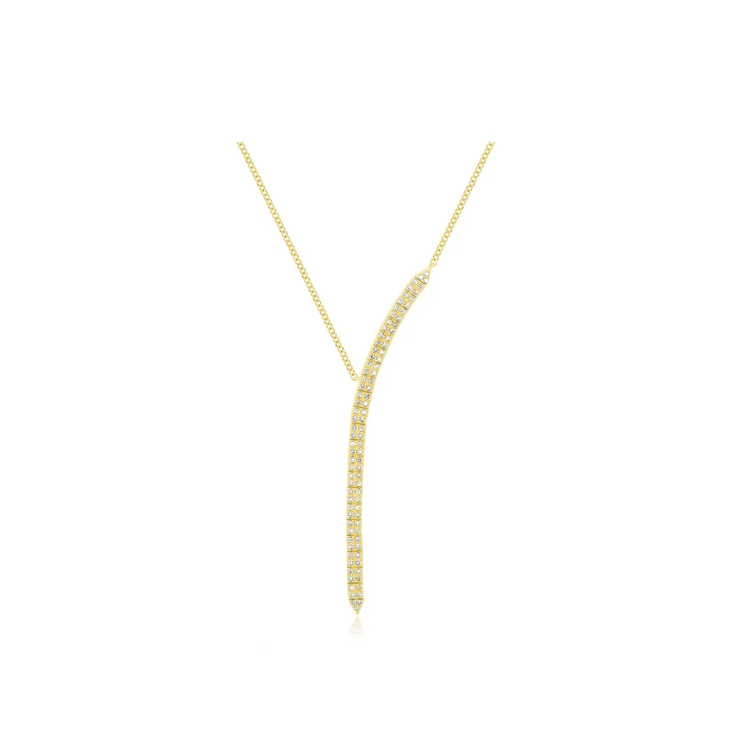 Diamond Double Row Waterfall Necklace sold by EF Collection