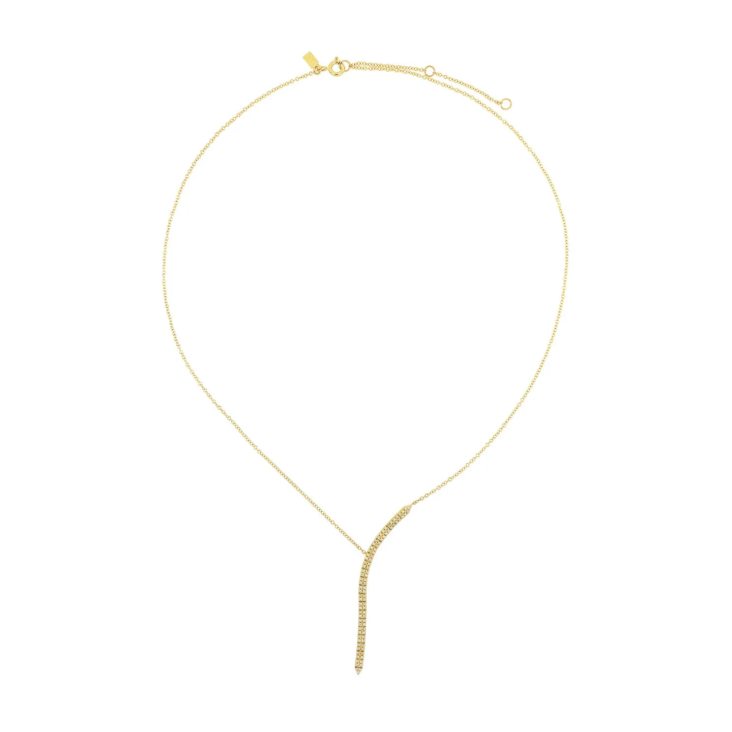 Diamond Double Row Waterfall Necklace sold by EF Collection product image thumbnail 5