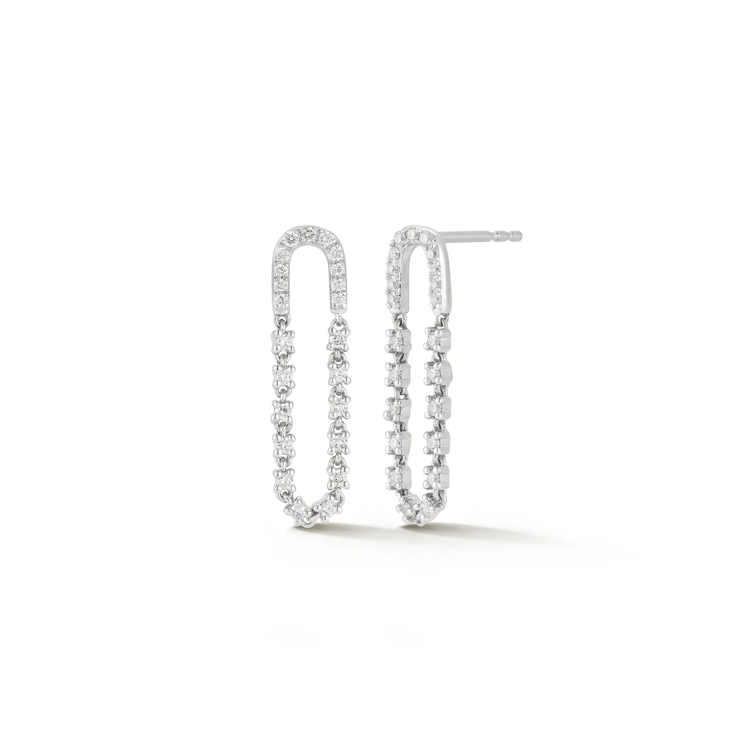 Diamond Loop Chain Stud Earring sold by EF Collection product image thumbnail 4
