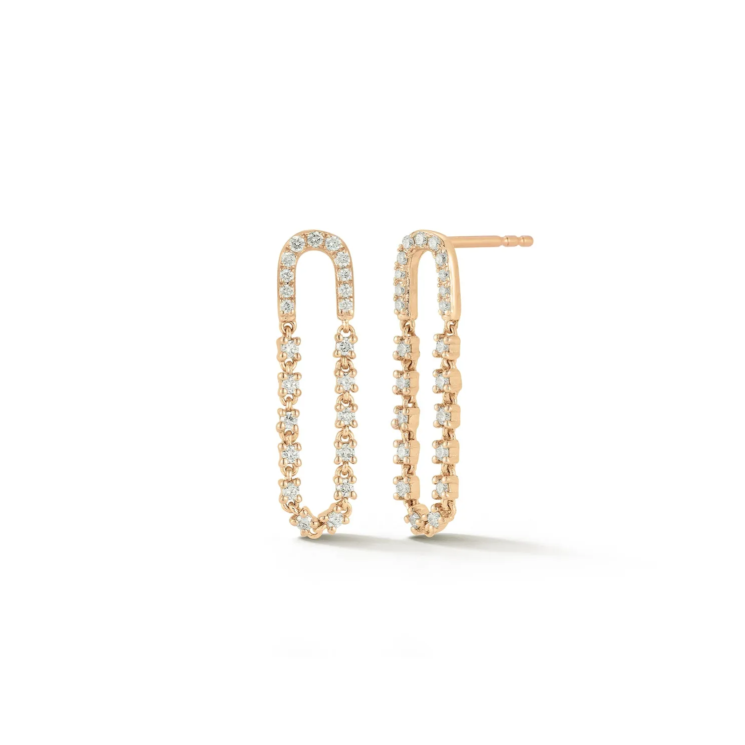 Diamond Loop Chain Stud Earring sold by EF Collection product image thumbnail 3