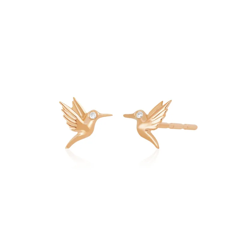 Mini Hummingbird Stud Earring sold by EF Collection