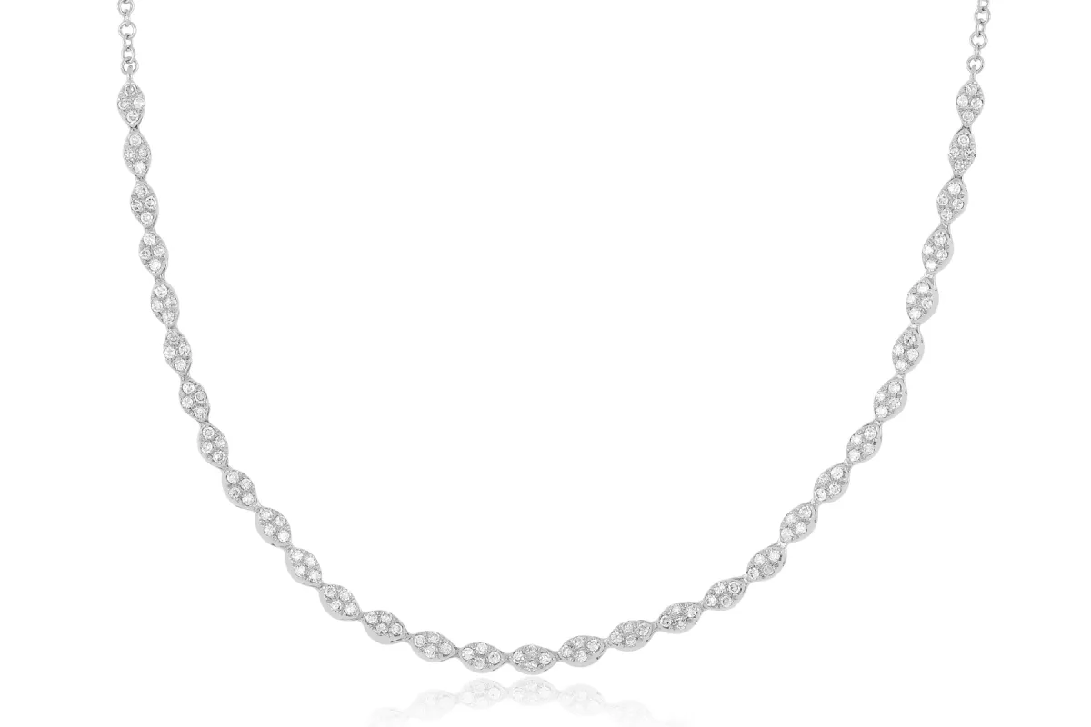 Pavé Diamond Marquise Necklace sold by EF Collection