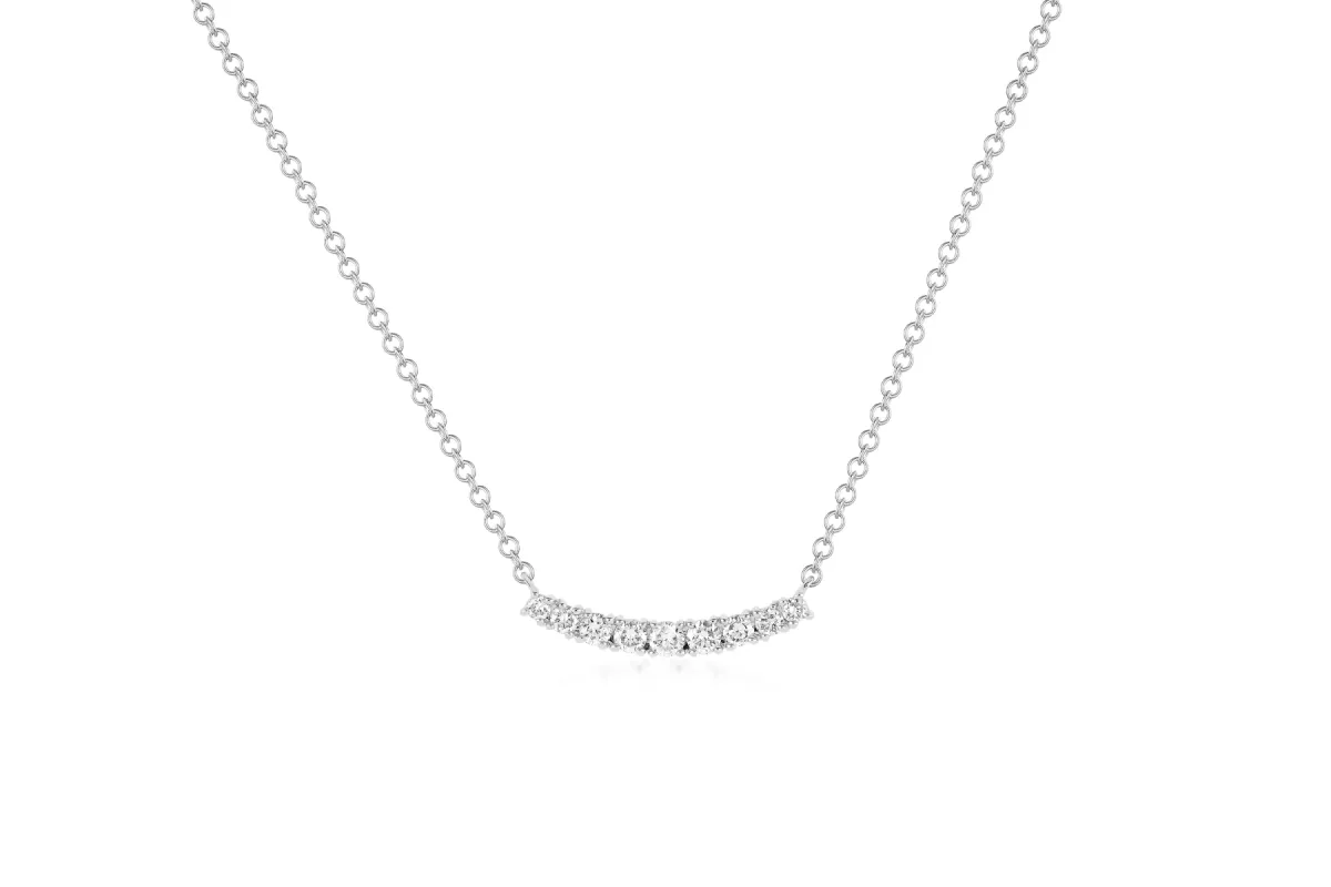 Full Cut Diamond Arc Necklace sold by EF Collection