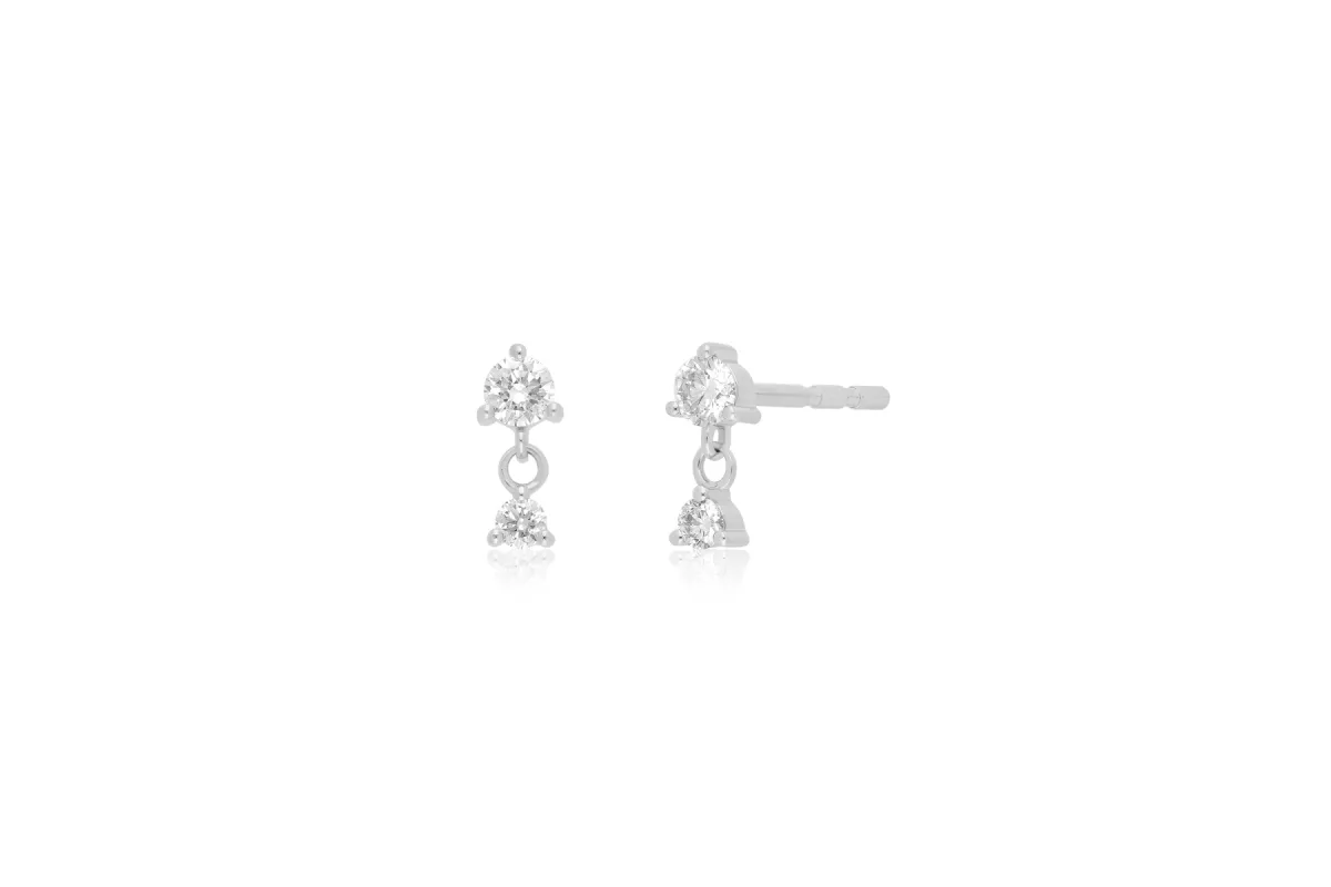Prong Set Diamond Dangle Stud Earring sold by EF Collection