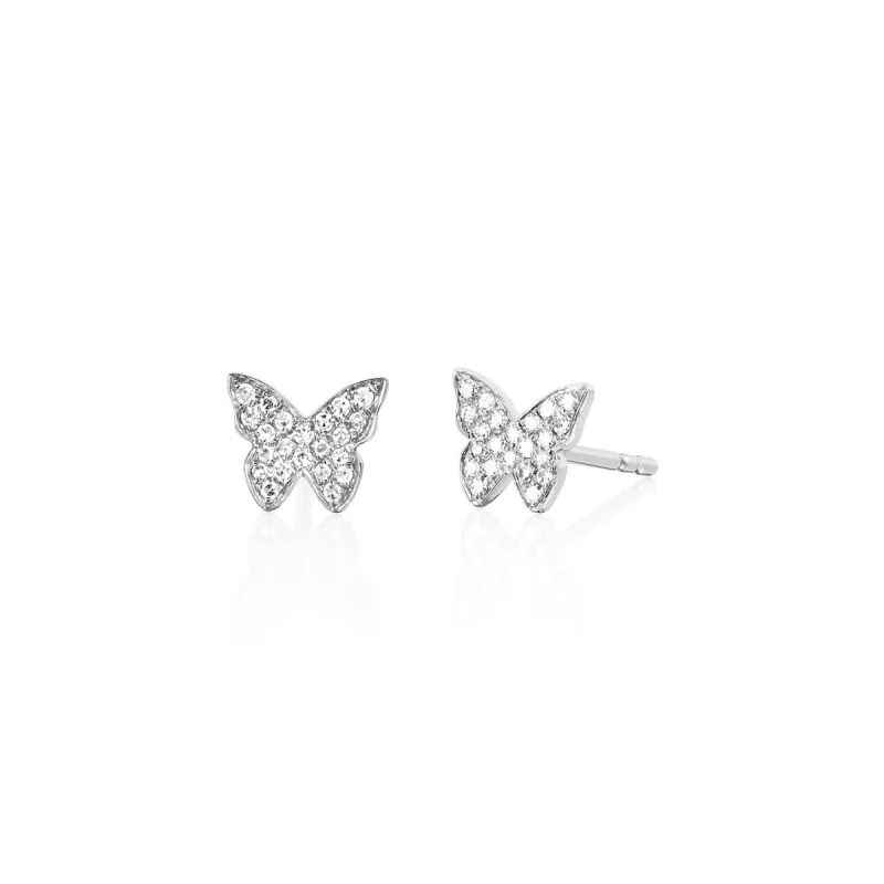 Diamond Butterfly Stud Earring sold by EF Collection