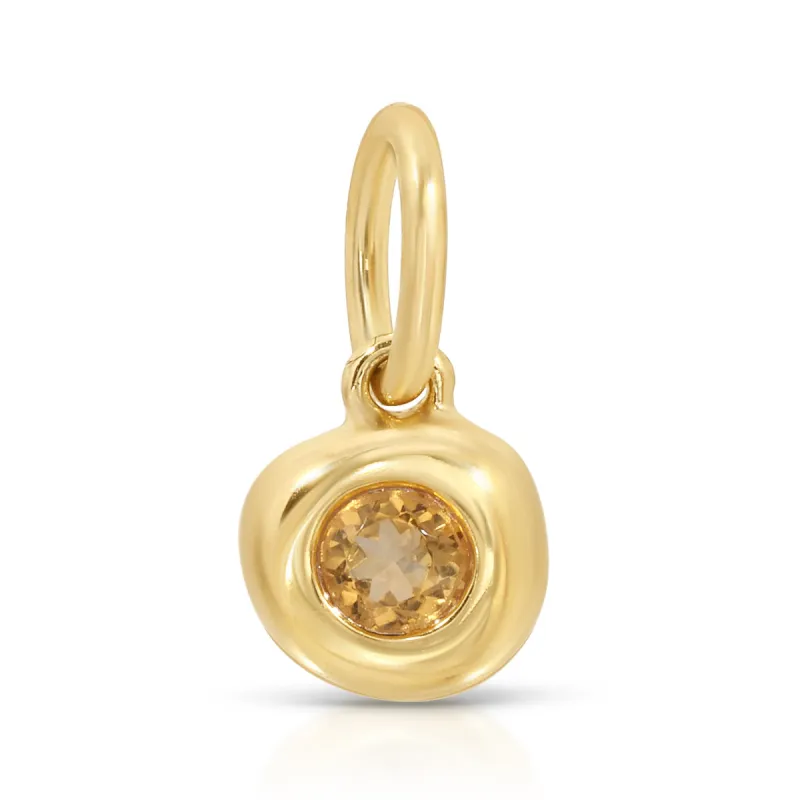 Citrine Pillow Birthstone Charm sold by EF Collection