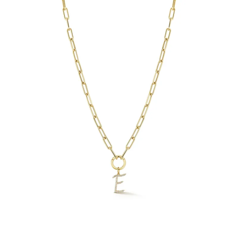 Lola Enhanced Script Initial Chain Necklace sold by EF Collection