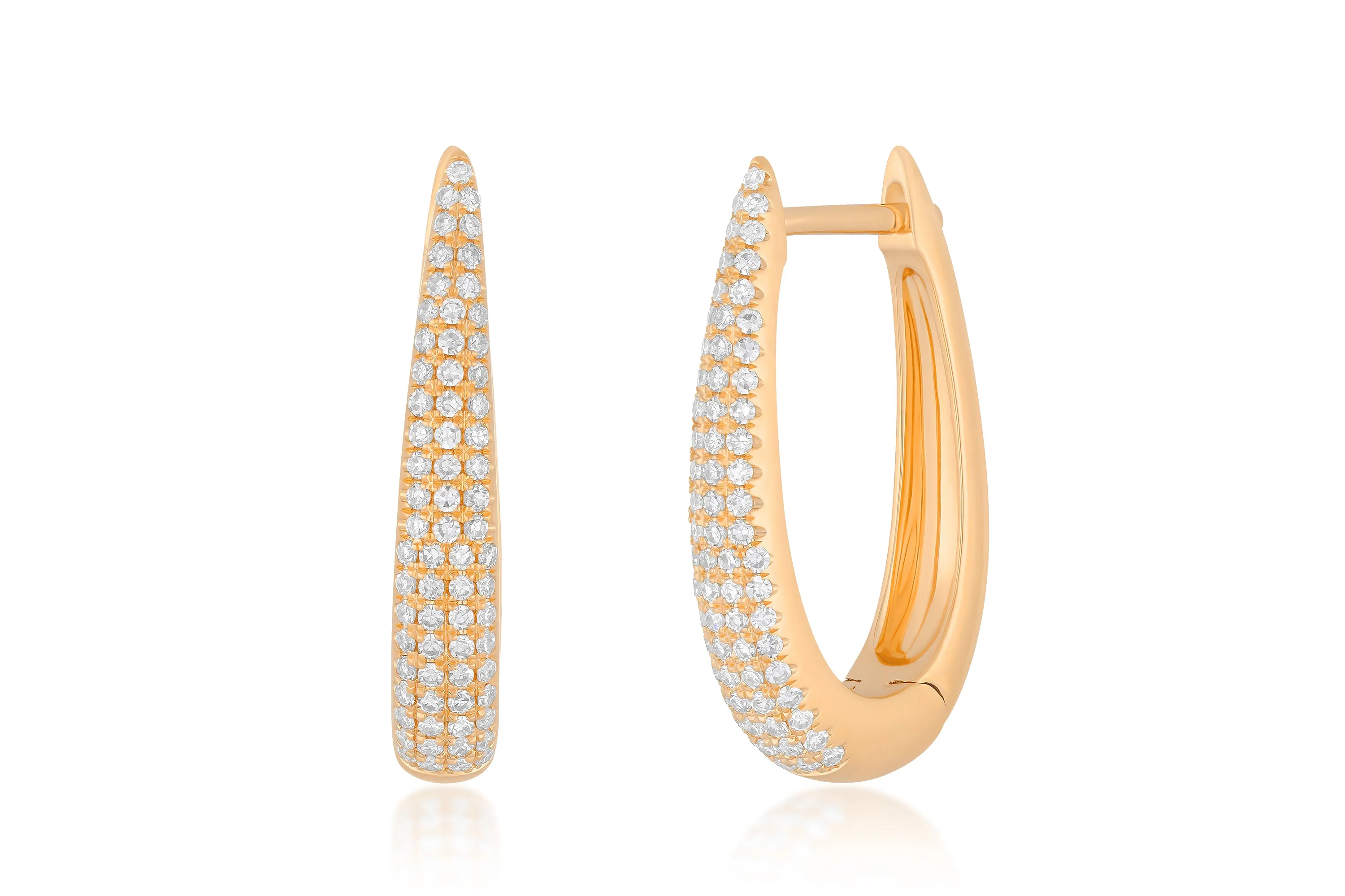 Diamond Maeve Hoop Earrings sold by EF Collection product image thumbnail 4