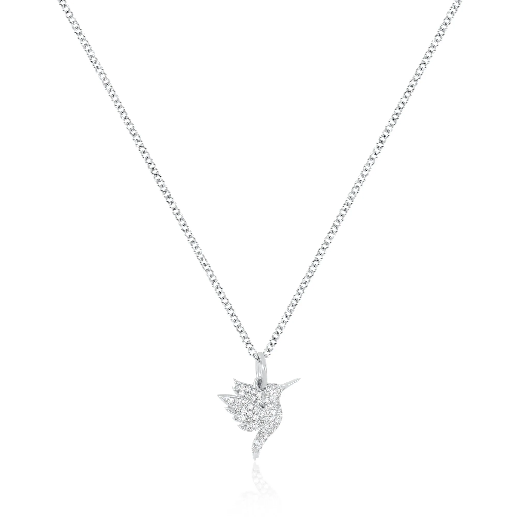 Pavé Diamond Mini Hummingbird Necklace sold by EF Collection product image thumbnail 4