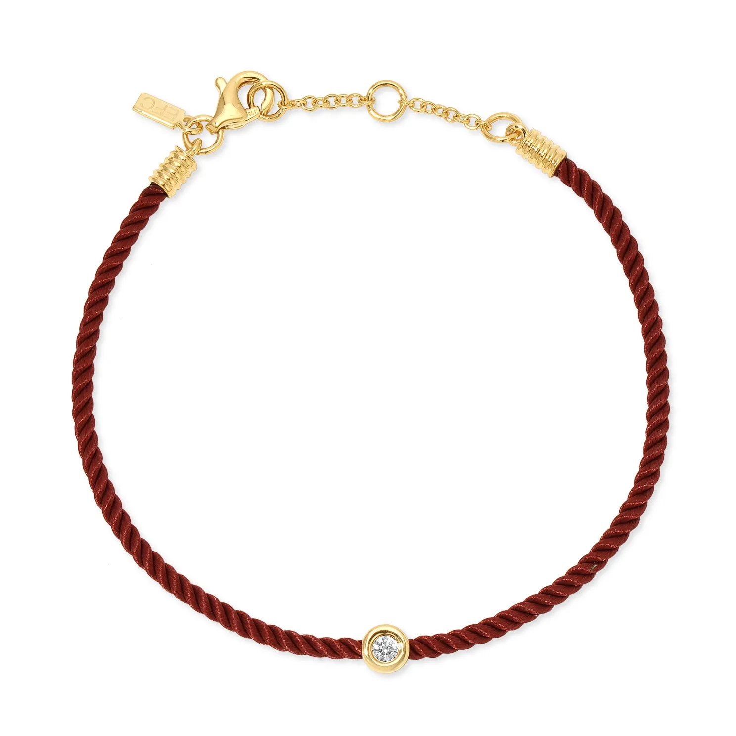 Diamond Pillow Cord Bracelet In Peony sold by EF Collection product image thumbnail 5