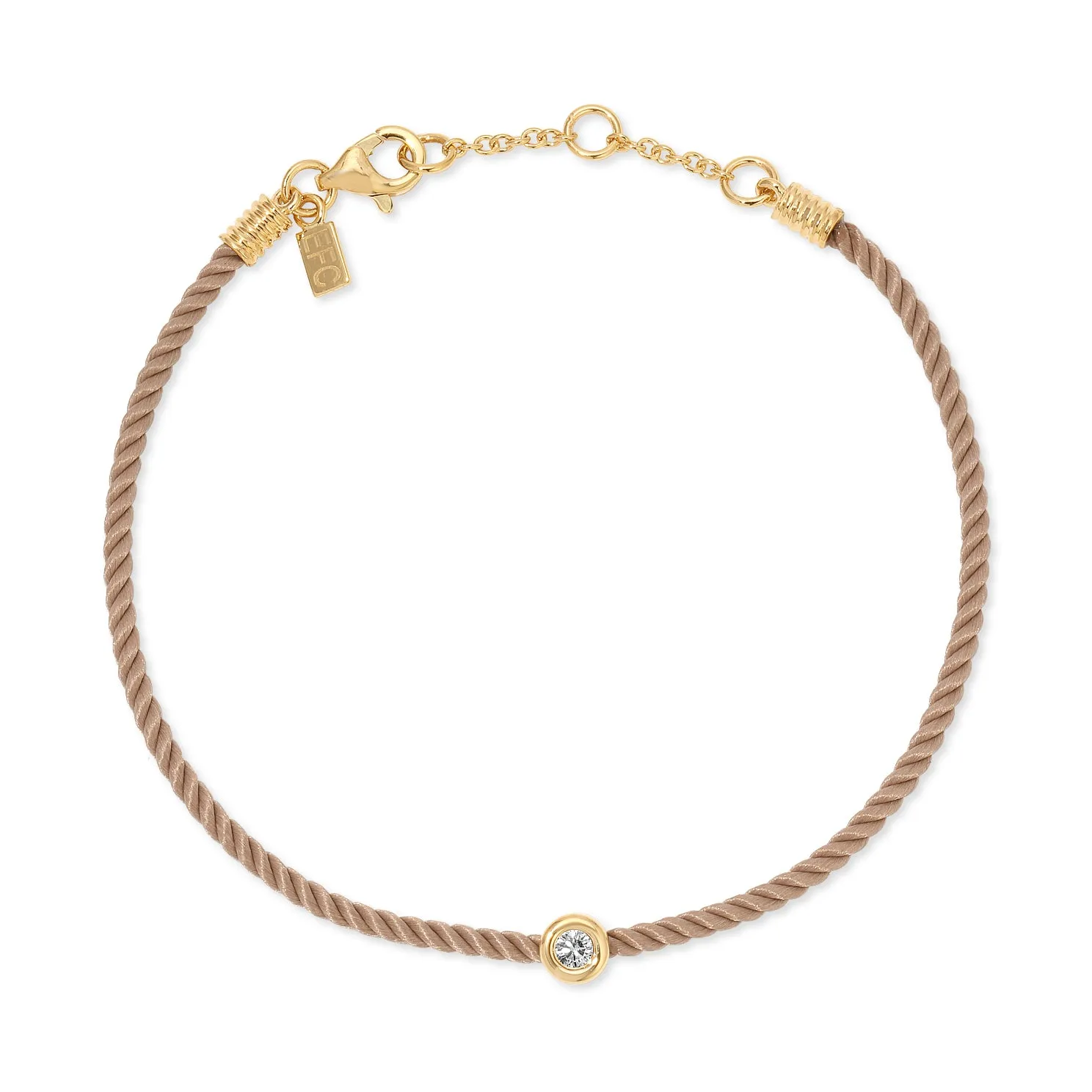 Diamond Pillow Cord Bracelet In Sandstone sold by EF Collection