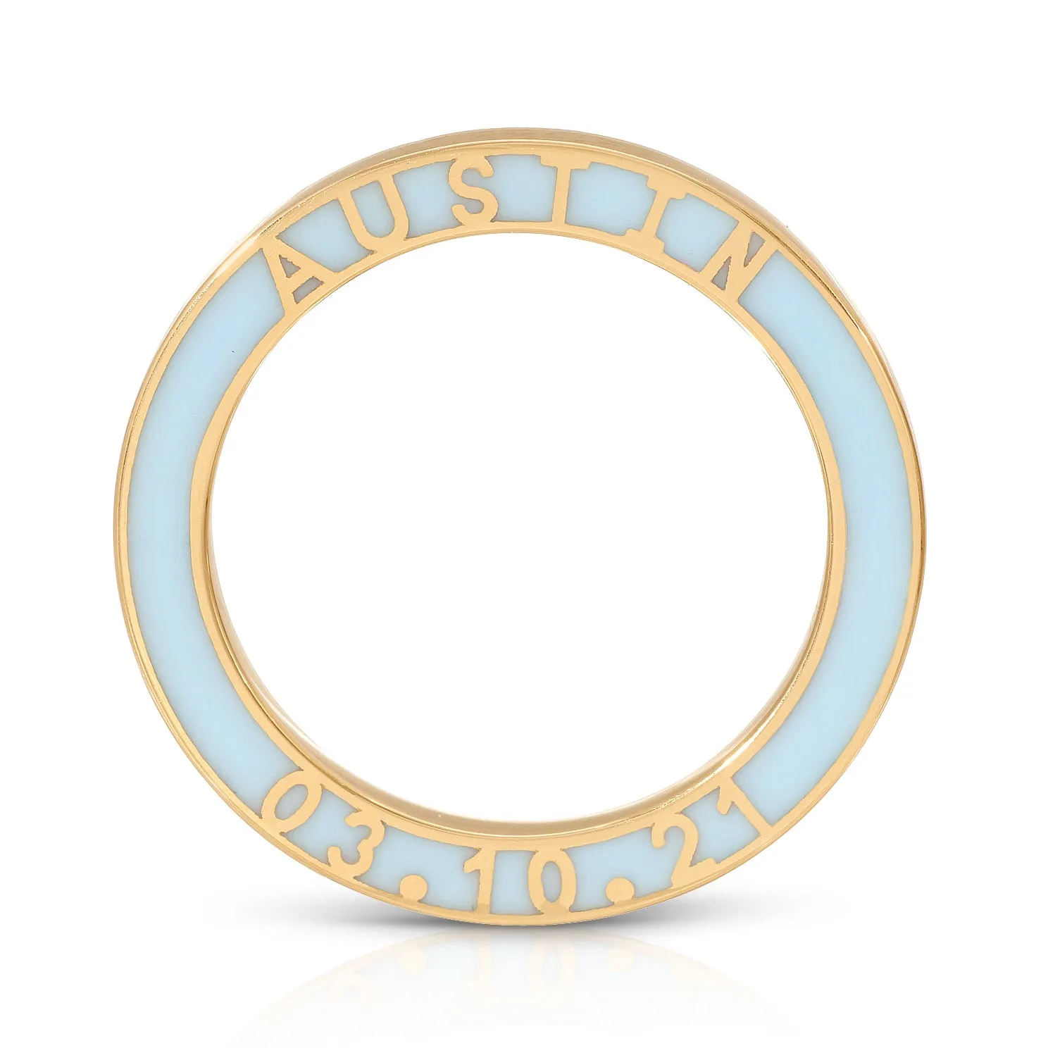 Gold and Enamel Personalized Eternity Band sold by EF Collection product image thumbnail 4