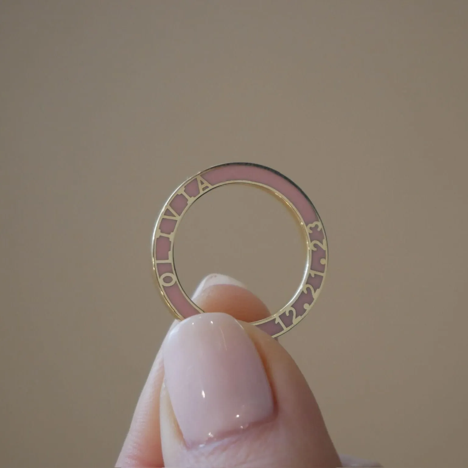 Diamond and Enamel Personalized Eternity Band sold by EF Collection product image thumbnail 4