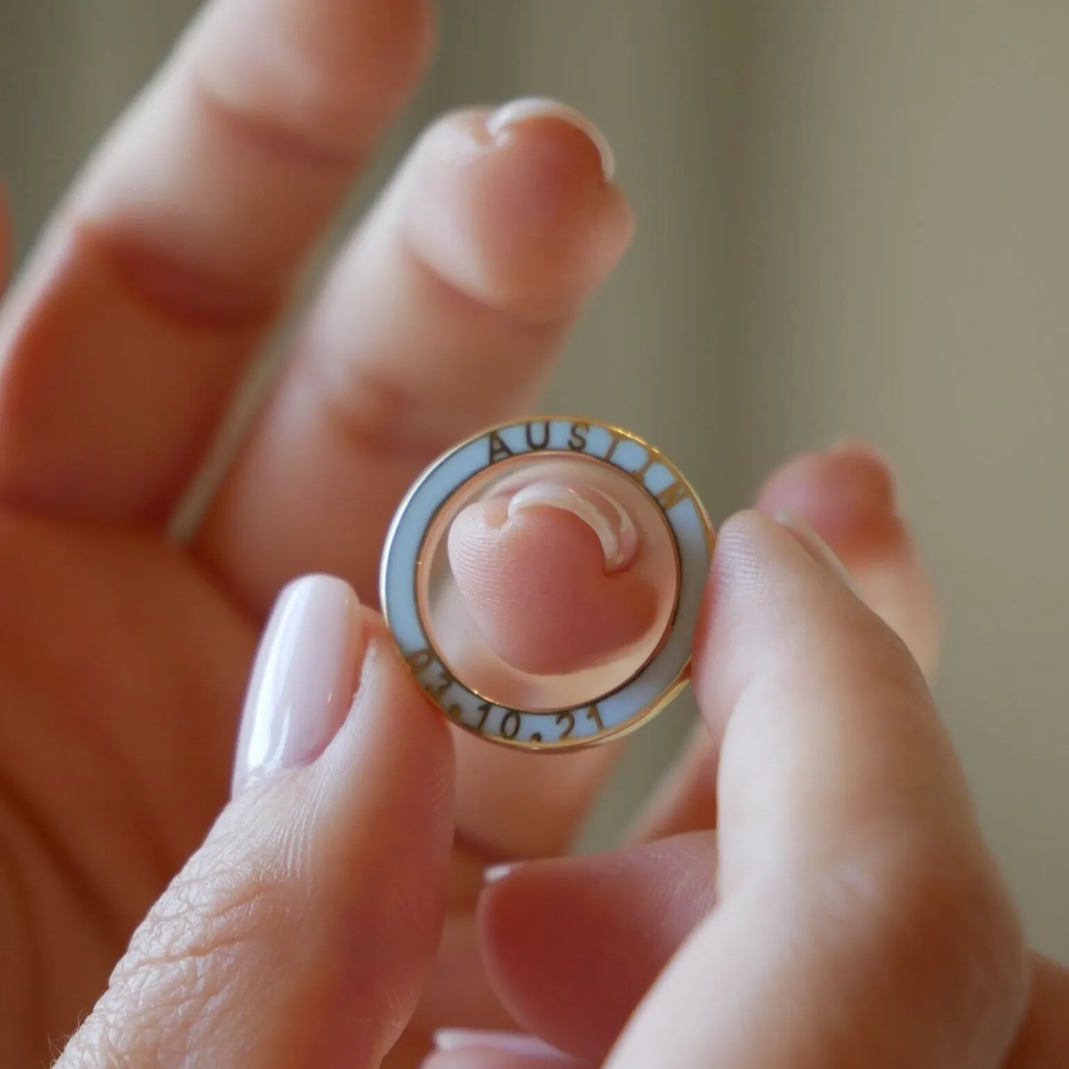 Diamond and Enamel Personalized Eternity Band sold by EF Collection product image thumbnail 2