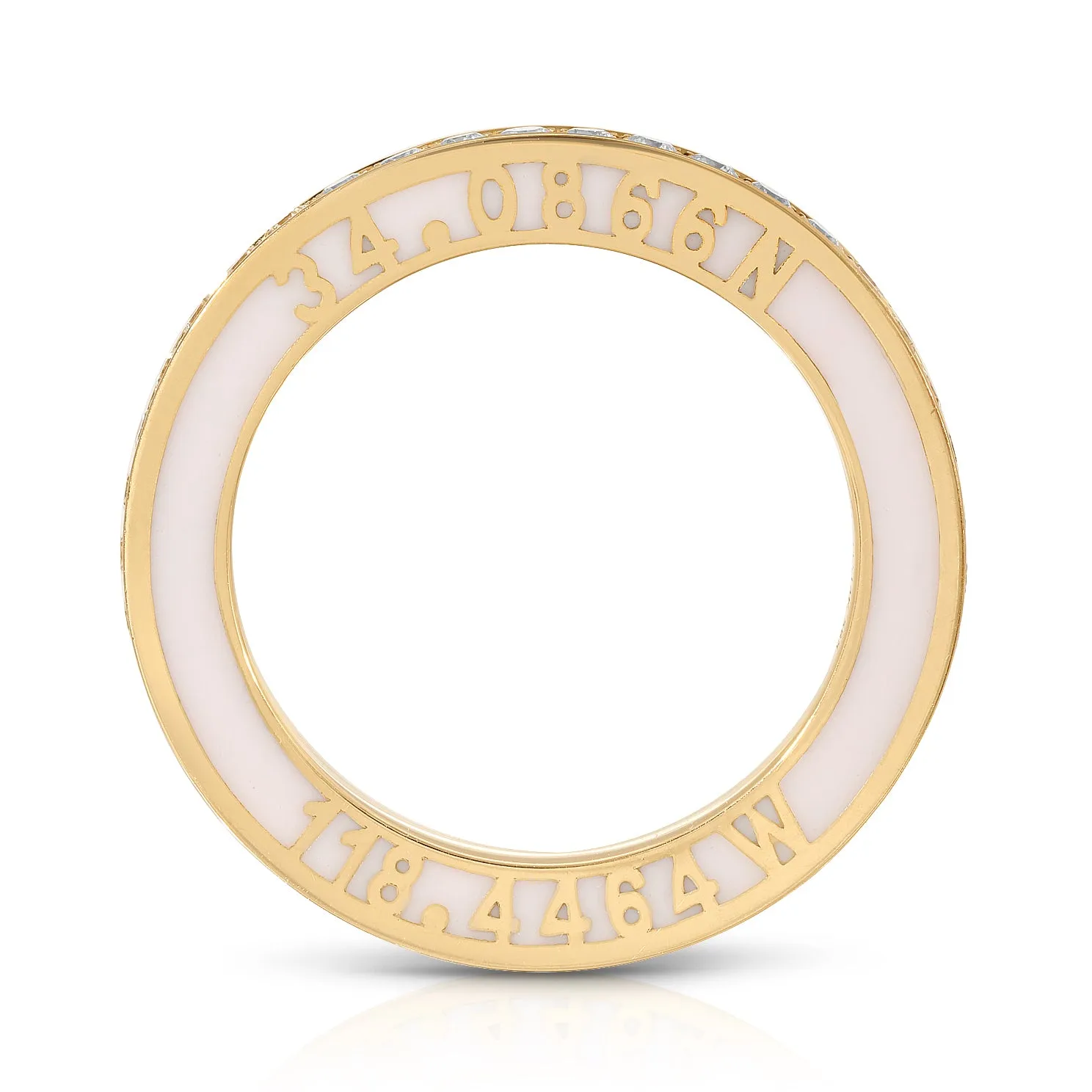 Diamond and Enamel Personalized Eternity Band sold by EF Collection product image thumbnail 3