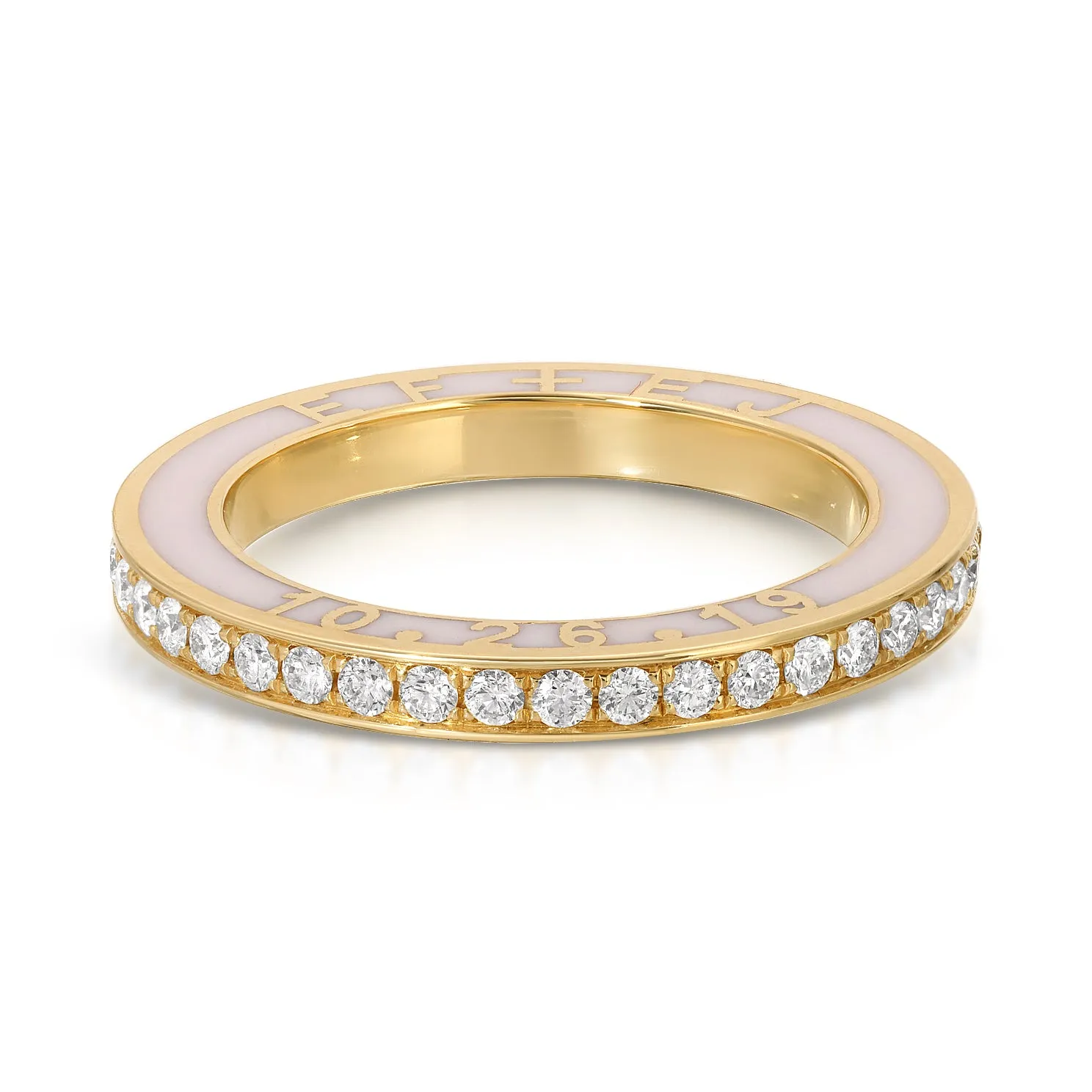 Diamond and Enamel Personalized Eternity Band sold by EF Collection product image thumbnail 5