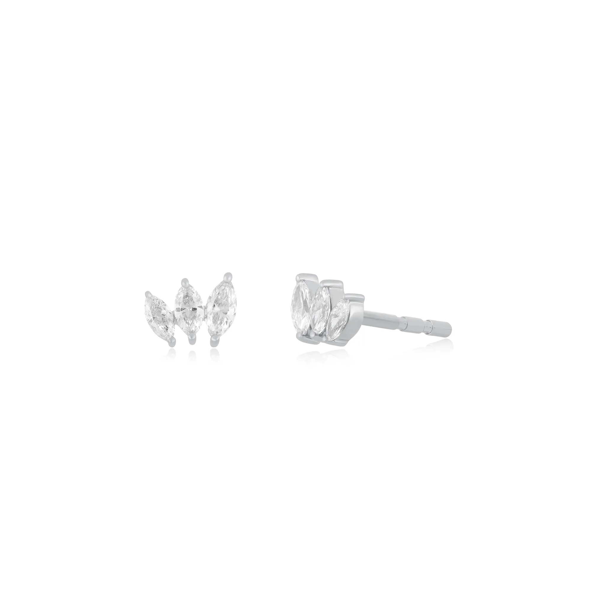 Diamond Marquise Mini Fan Stud Earring sold by EF Collection product image thumbnail 4