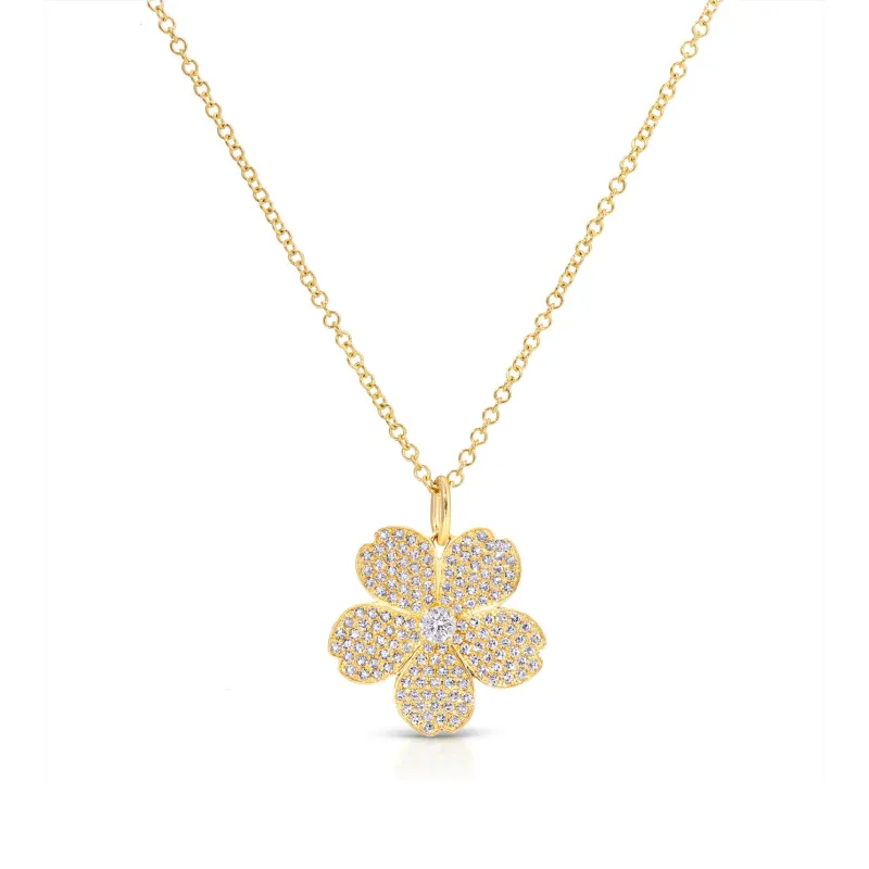 Diamond Cherry Blossom Necklace sold by EF Collection