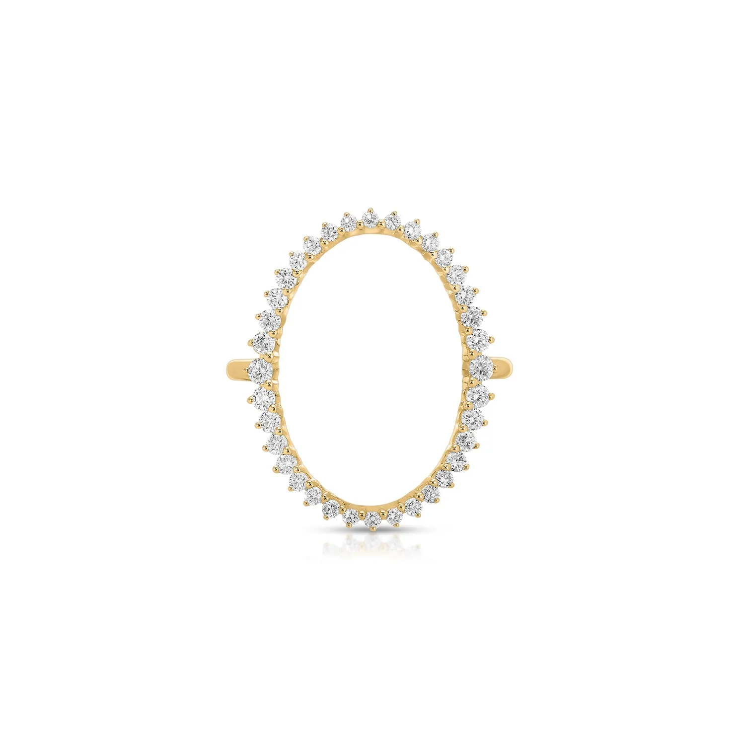 Graduated Diamond Oval Ring sold by EF Collection product image thumbnail 2