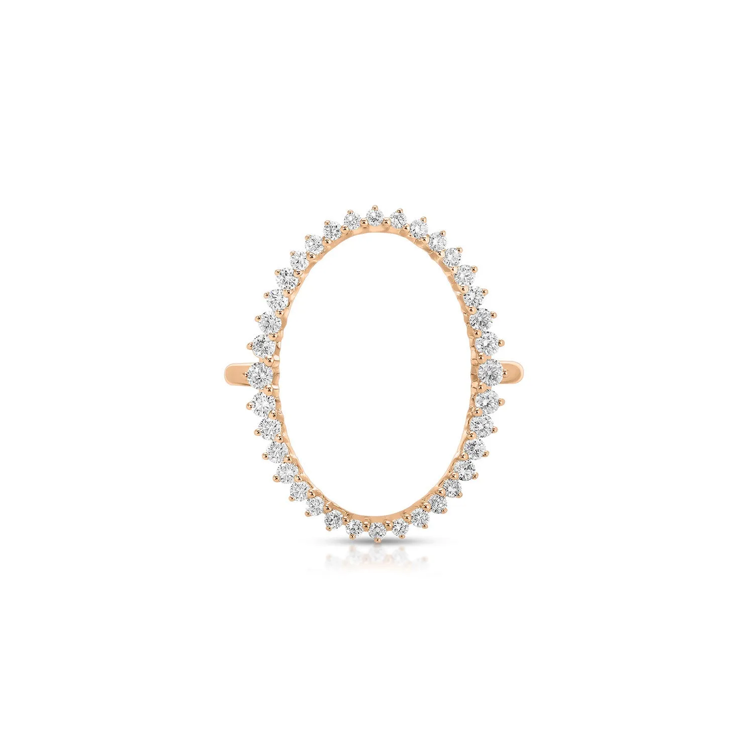 Graduated Diamond Oval Ring sold by EF Collection product image thumbnail 4