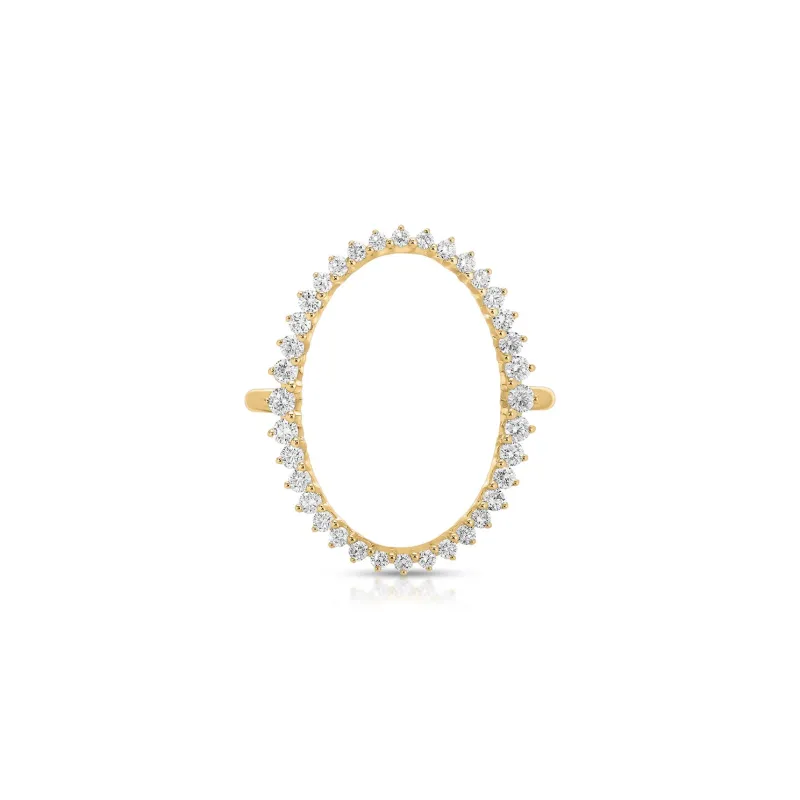 Graduated Diamond Oval Ring sold by EF Collection