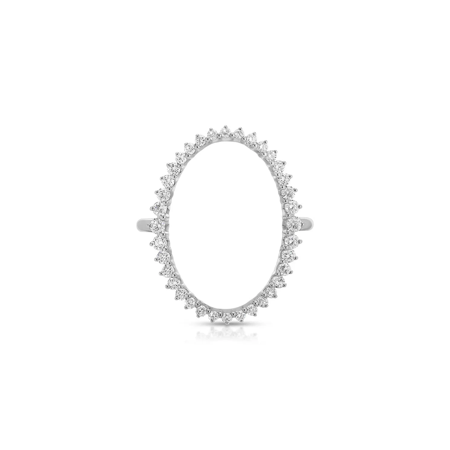Graduated Diamond Oval Ring sold by EF Collection product image thumbnail 3