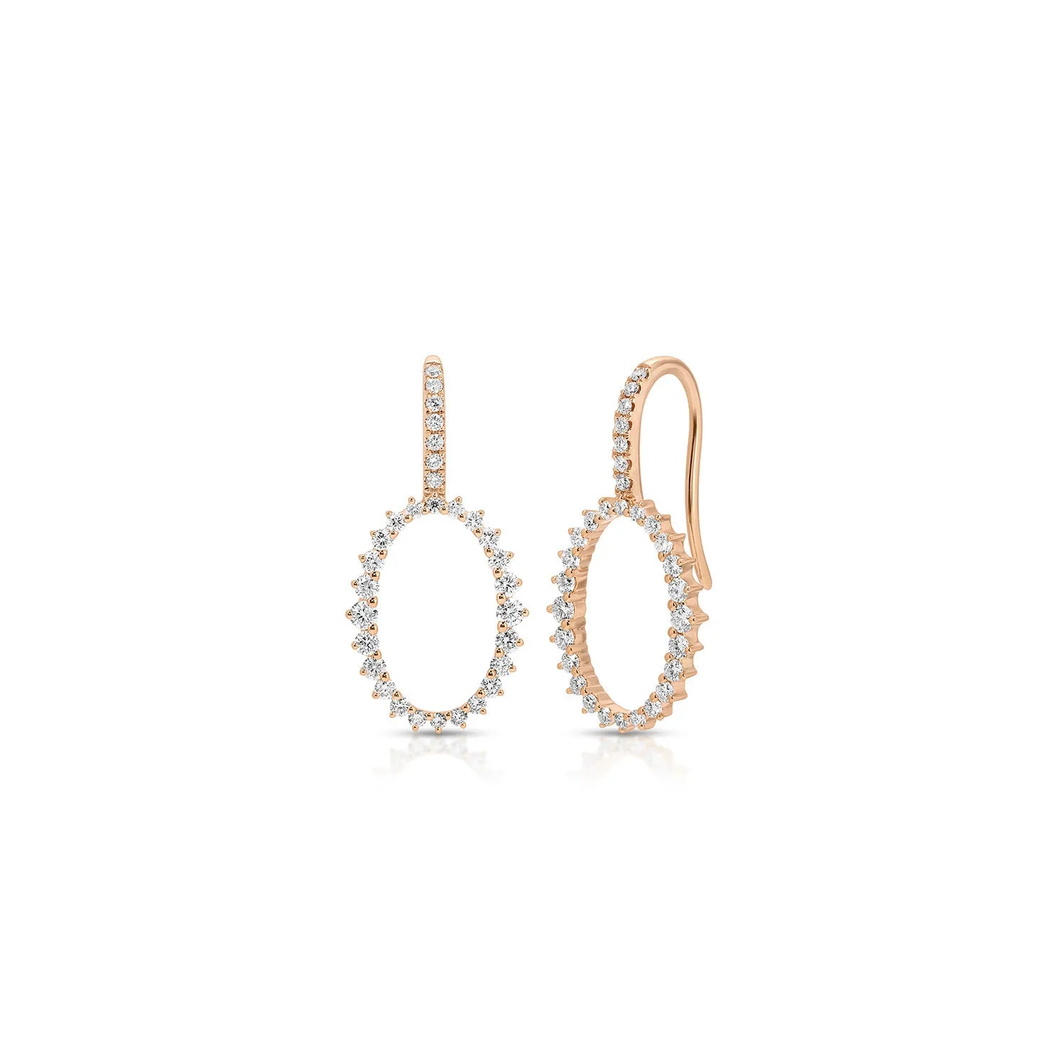Graduated Diamond Oval Earrings sold by EF Collection product image thumbnail 3