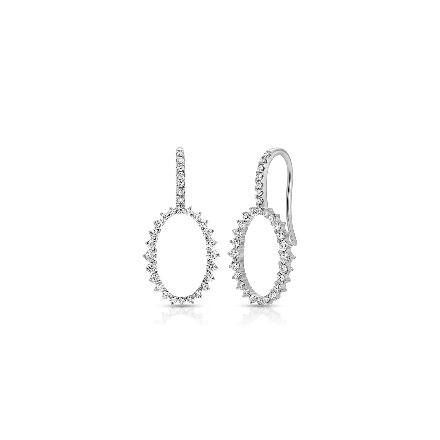 Graduated Diamond Oval Earrings sold by EF Collection product image thumbnail 2