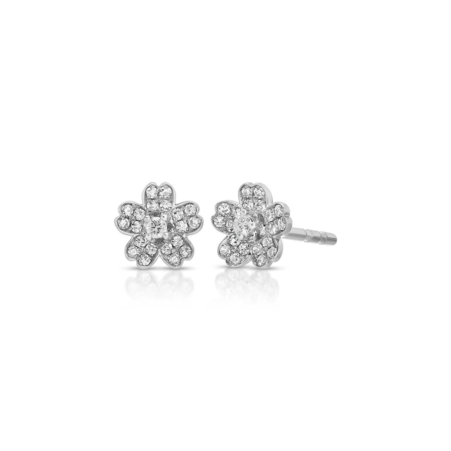 Diamond Mini Cherry Blossom Stud Earring sold by EF Collection product image thumbnail 2