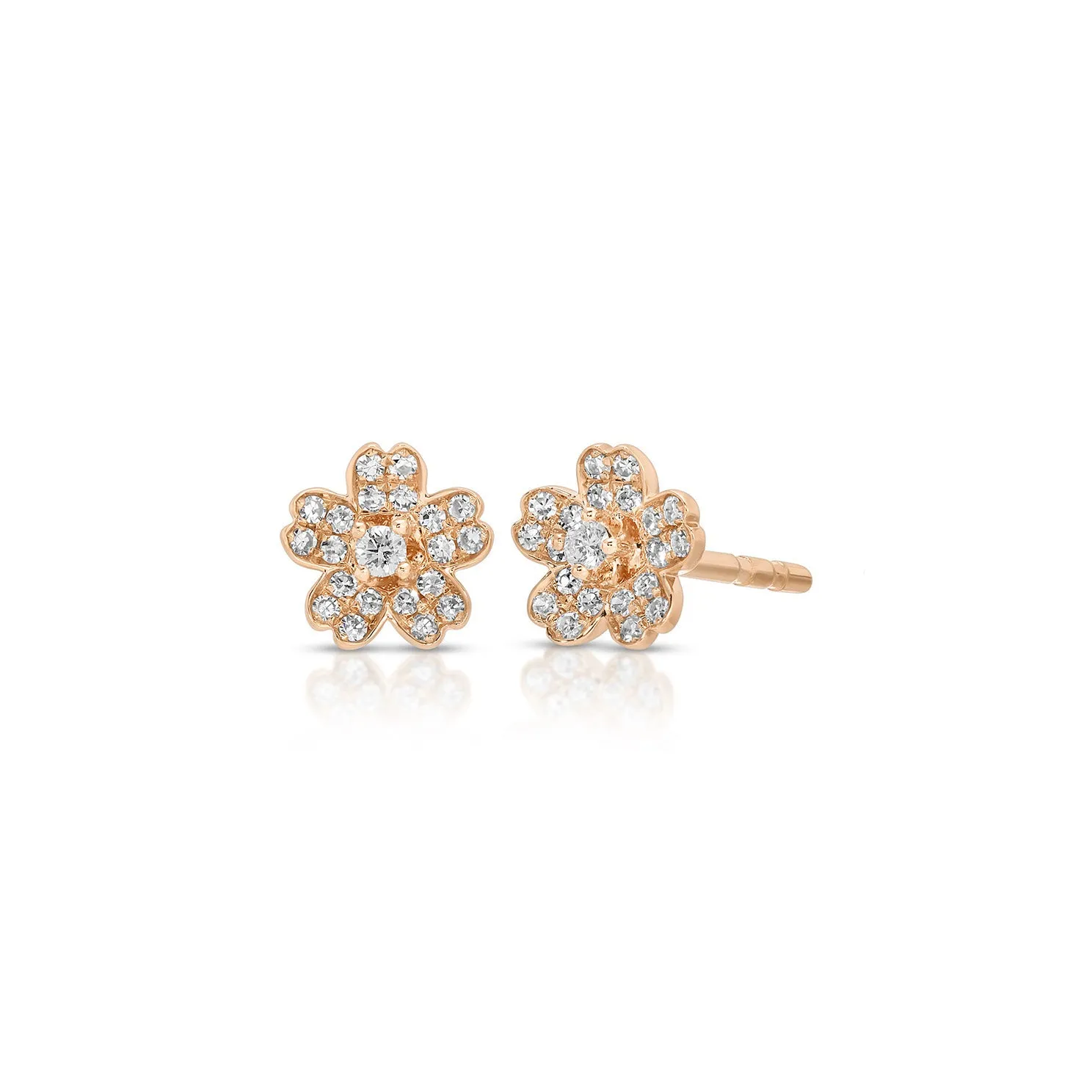 Diamond Mini Cherry Blossom Stud Earring sold by EF Collection product image thumbnail 3