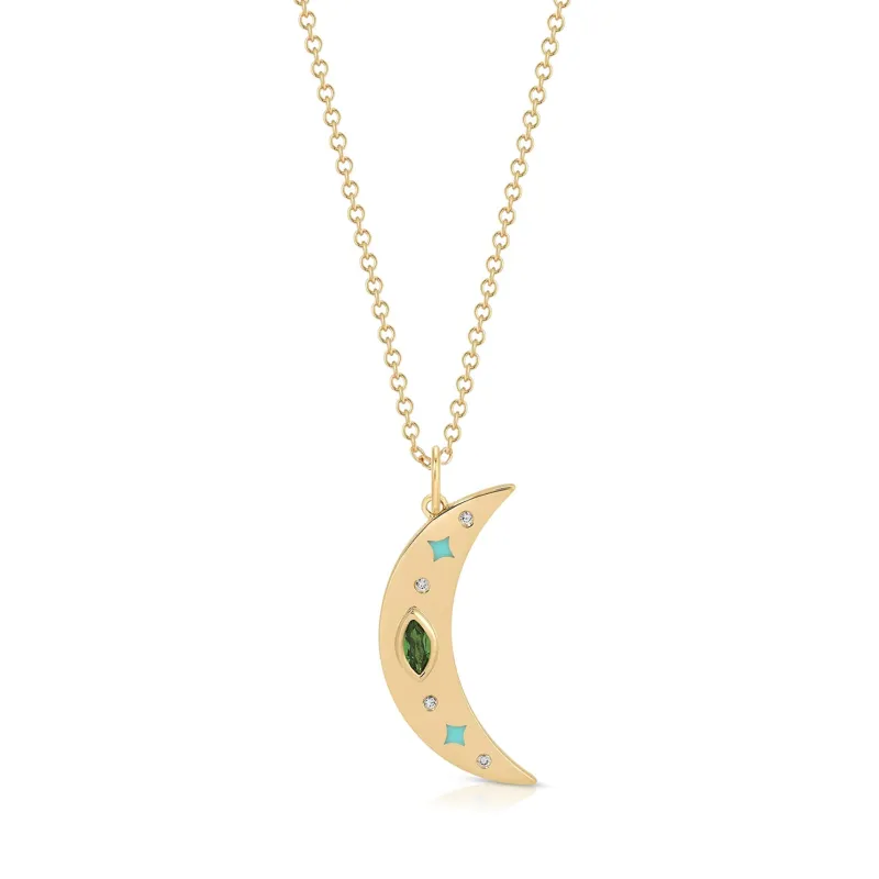 Gold Every Length Jumbo Magic Moon Necklace sold by EF Collection