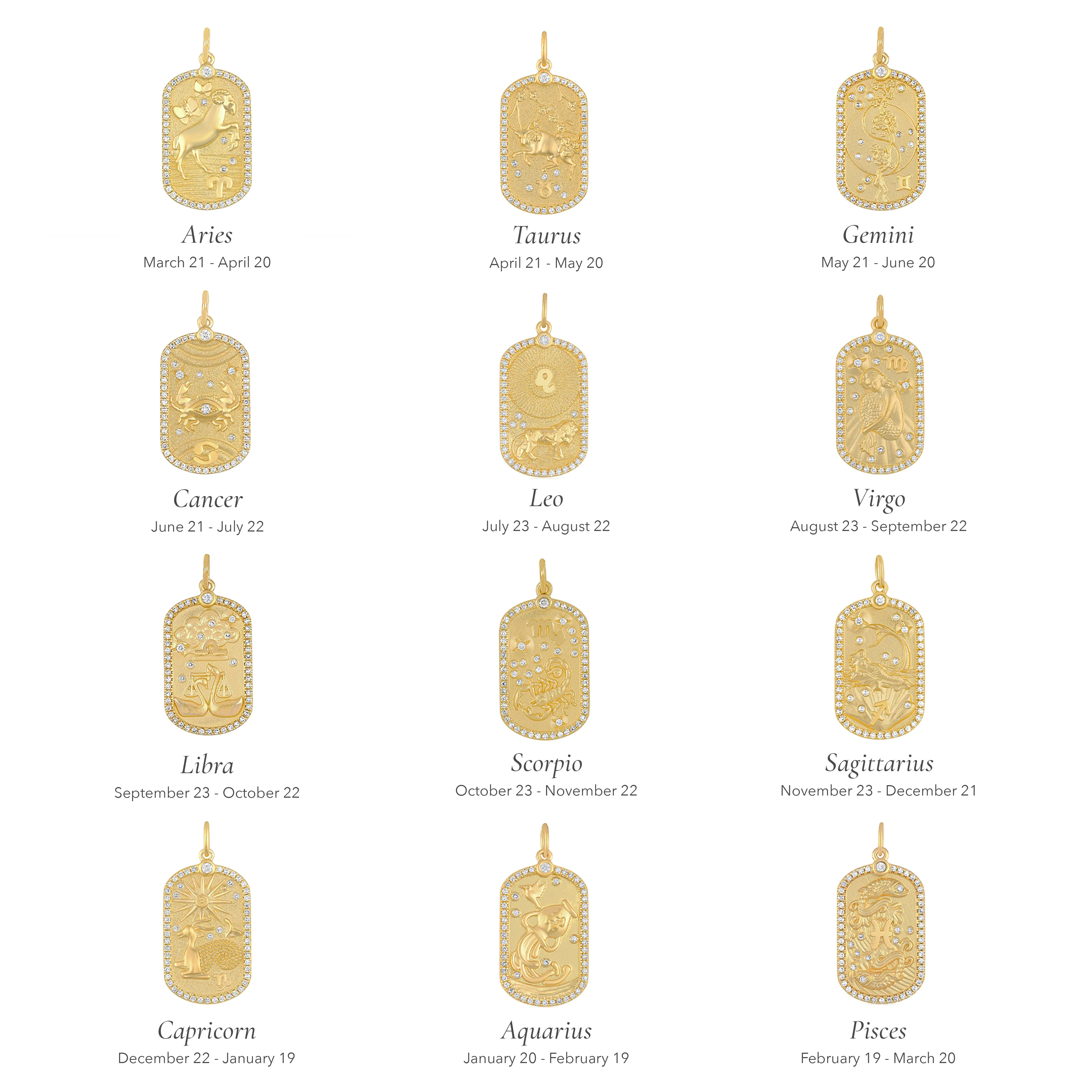 Diamond Zodiac Necklace sold by EF Collection product image thumbnail 4