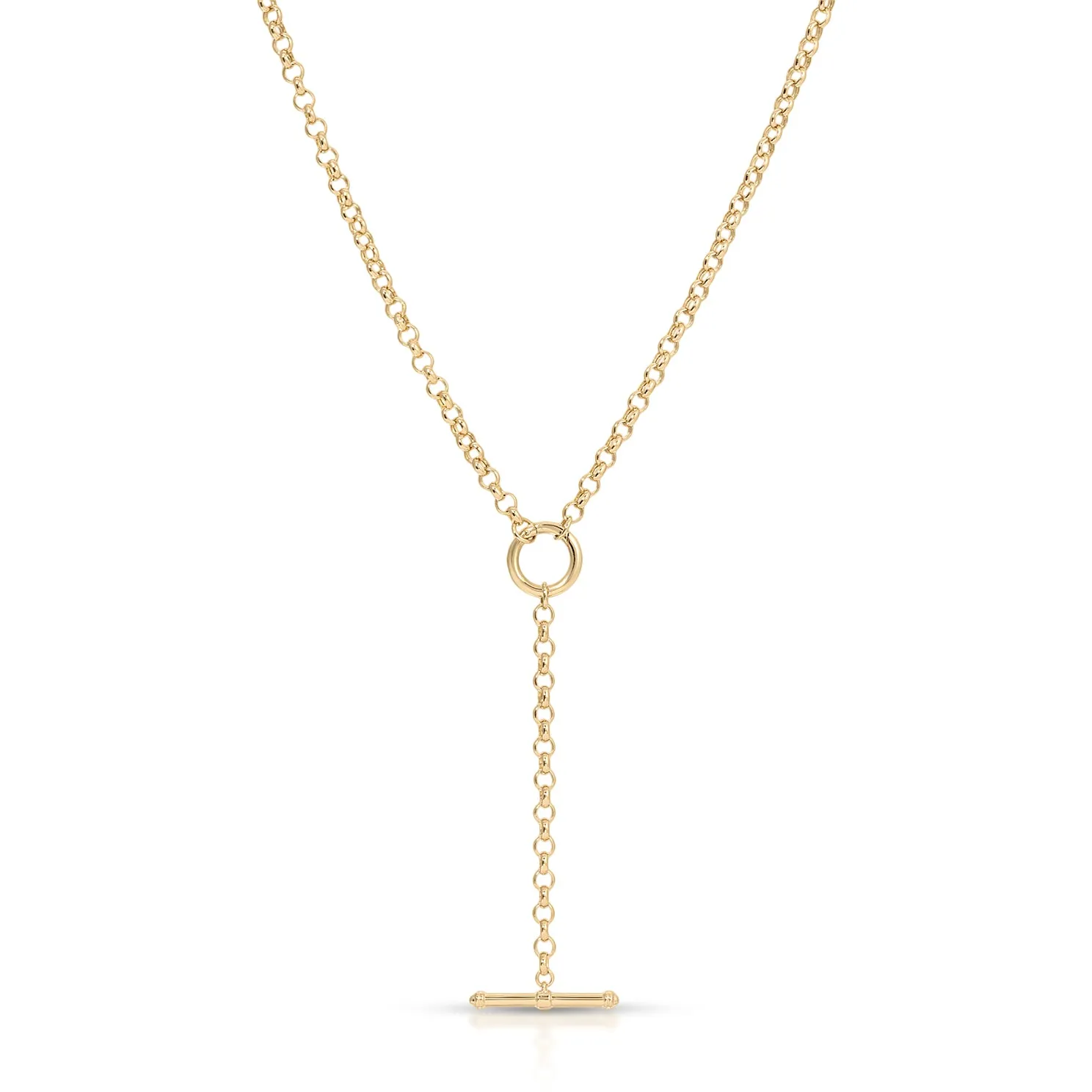 Rolo Chain Enhanced Lariat Necklace sold by EF Collection