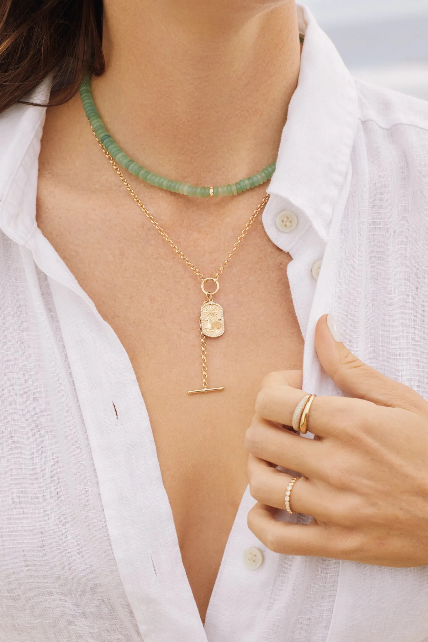 Rolo Chain Enhanced Lariat Necklace sold by EF Collection product image thumbnail 2