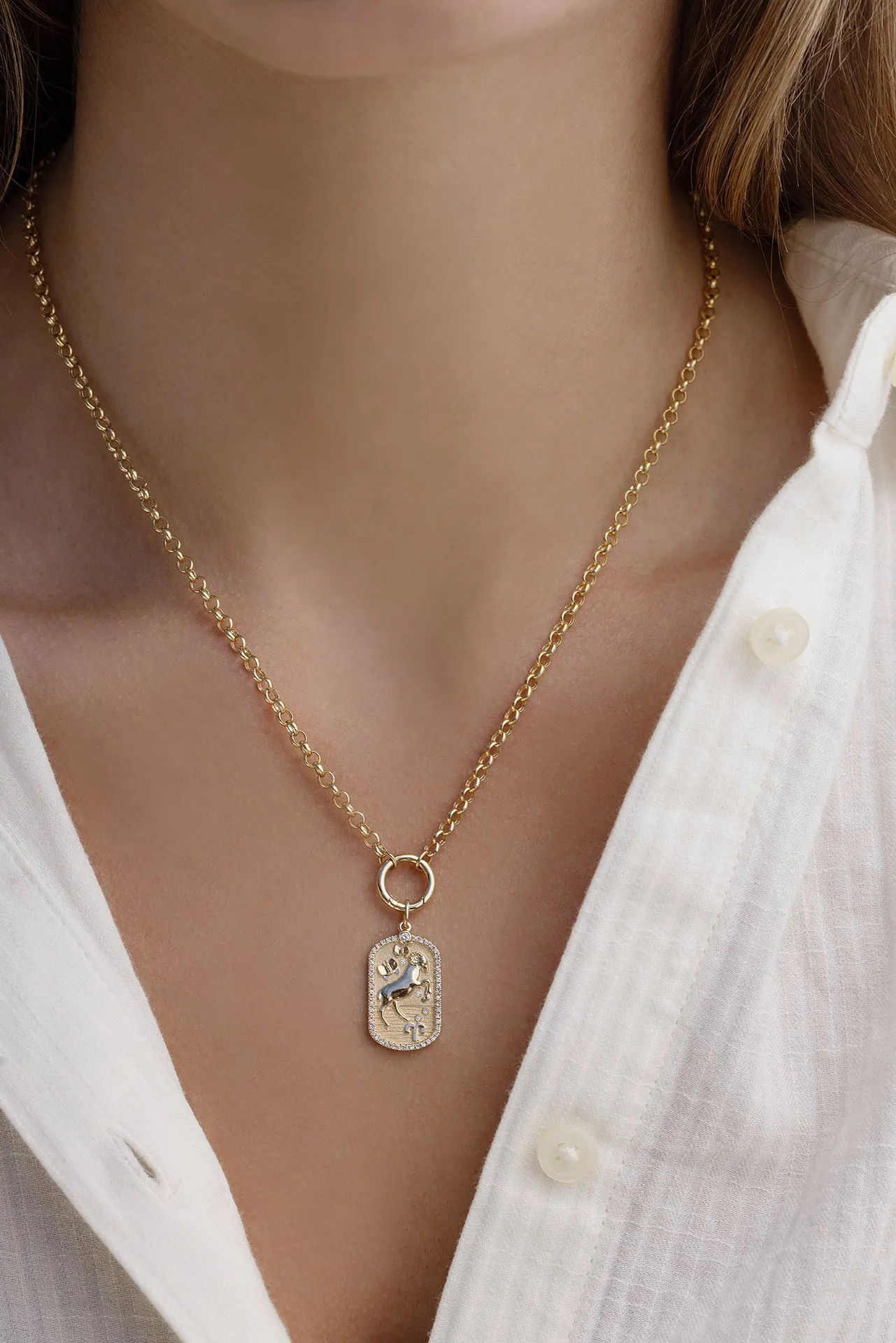 Rolo Chain Enhanced Necklace sold by EF Collection product image thumbnail 2